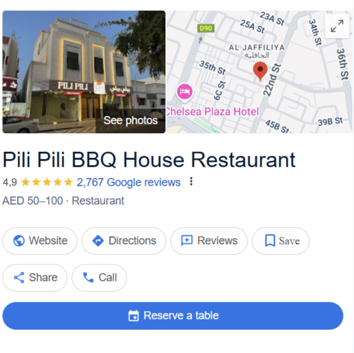Pili Pili BBQ – vorher Google-Bewertungen